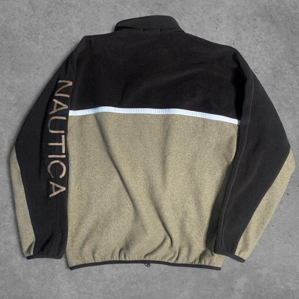 Nautica Vintage 90s Colorblock Fleece Full Zip Jacket